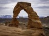 Delicate-Arch with La Sal-Mts-in-Distance