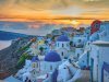 Three Church domes sunset
