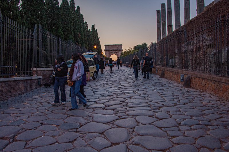 Walking on The Sacred Way to the Forum