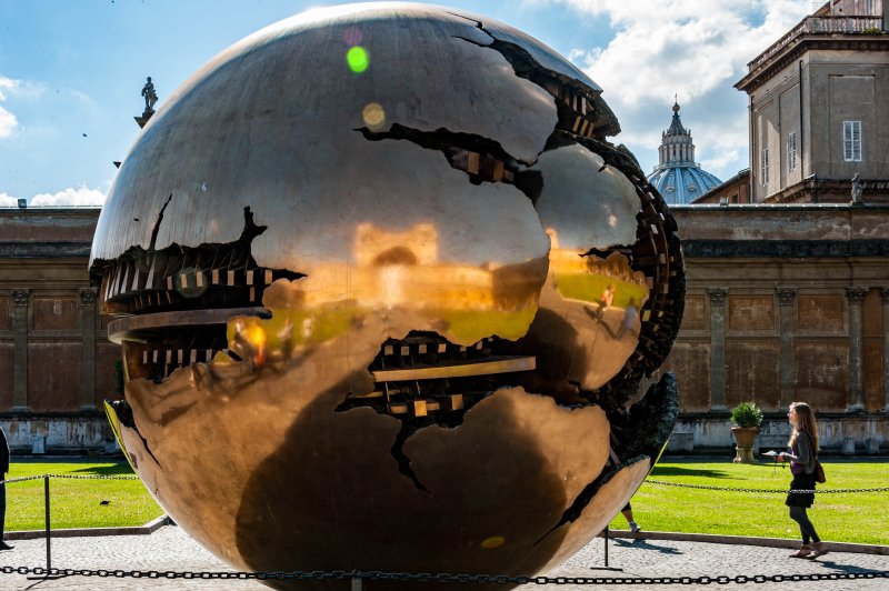 Giant Fractured Sphere at the Vatican.