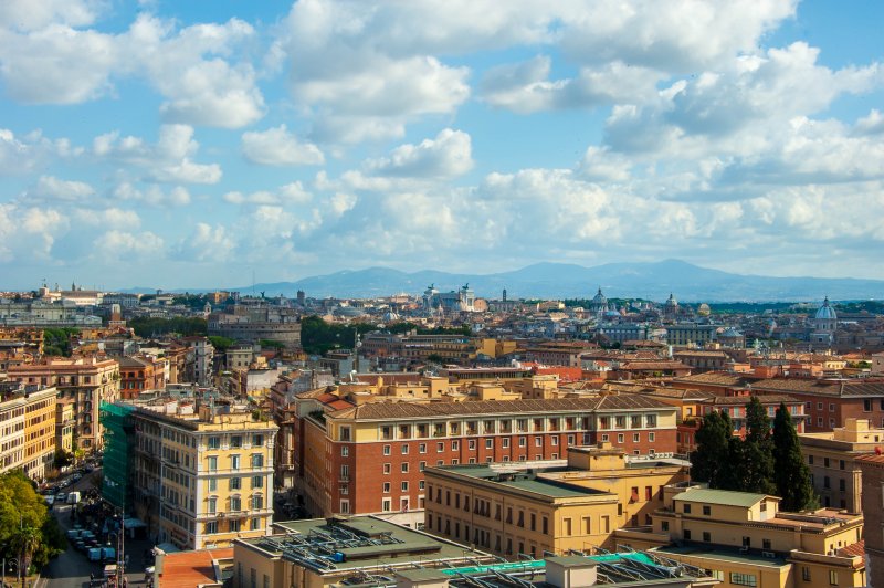 View of Rome from upper level of Vatican