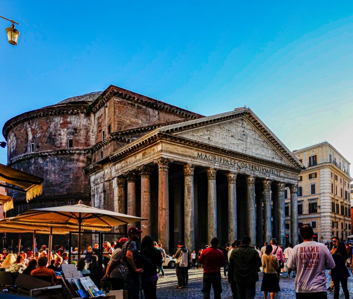 View of the Front of the Pantheon