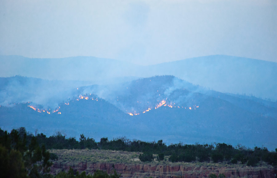 Los Alamos fire nearby NM