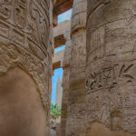 Karnak temple looking out